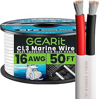 16 Gauge 50ft Red and Black Speaker Wire
