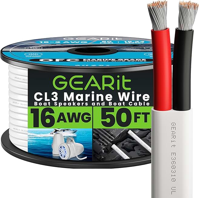 16 Gauge 50ft Red and Black Speaker Wire