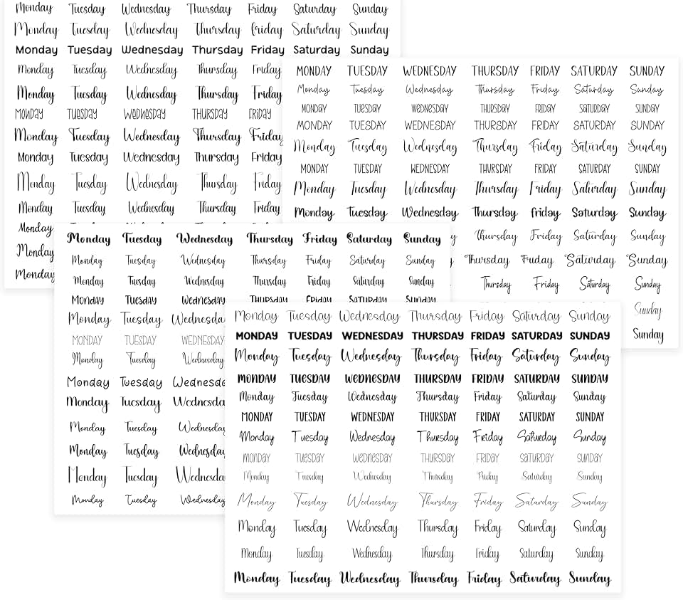 52 Weeks of Waterproof Removable Planner Stickers