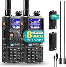 Two-Way Radio, Long Range, NOAA Weather, 2 Pack