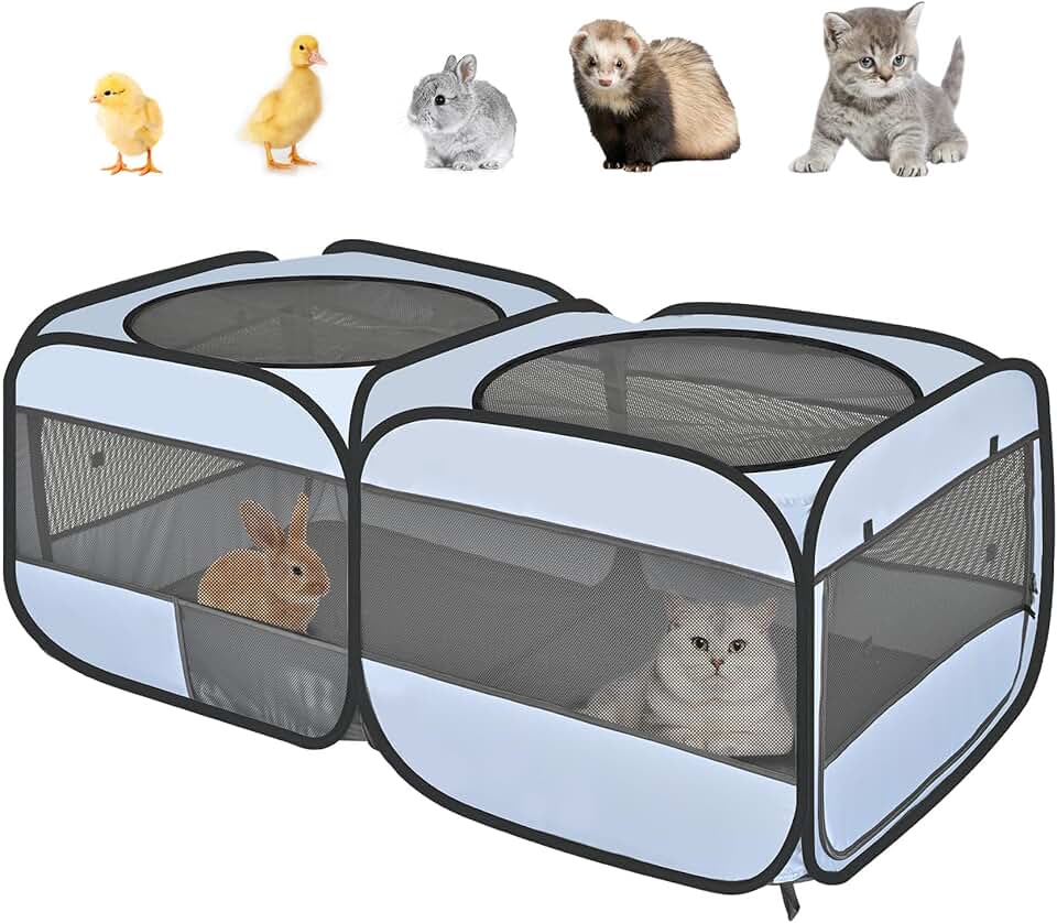 EighteenTek Small Animal Playpen and Cage