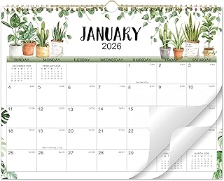 2026 Wall Calendar with Plants Design