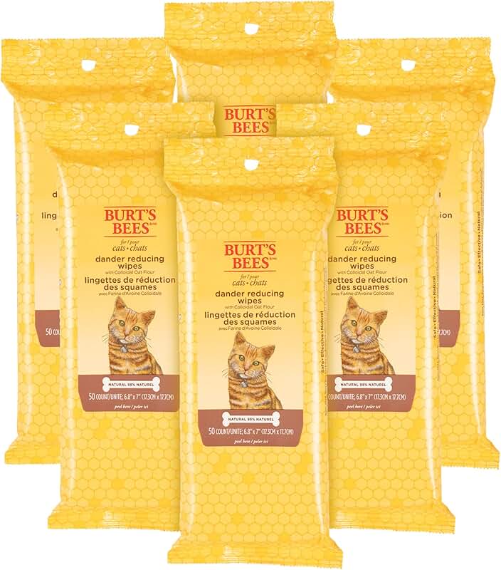 Cat Dander Remover Wipes for Allergy and Dry Skin Relief