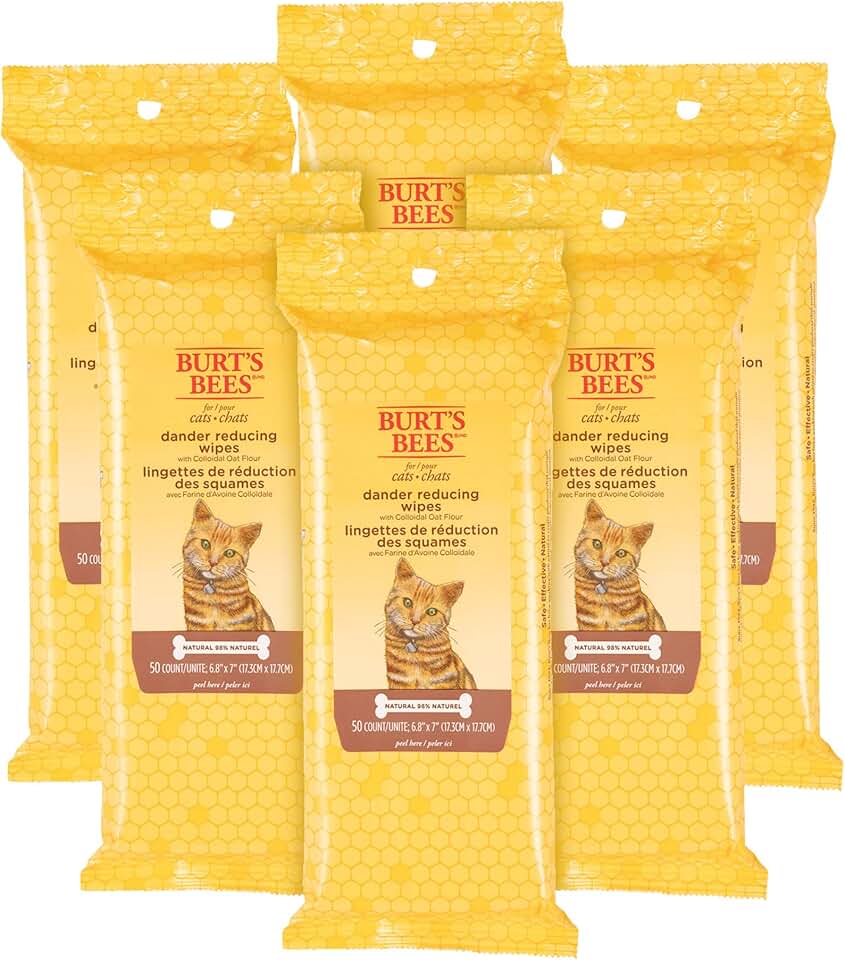 Cat Dander Remover Wipes for Allergy and Dry Skin Relief
