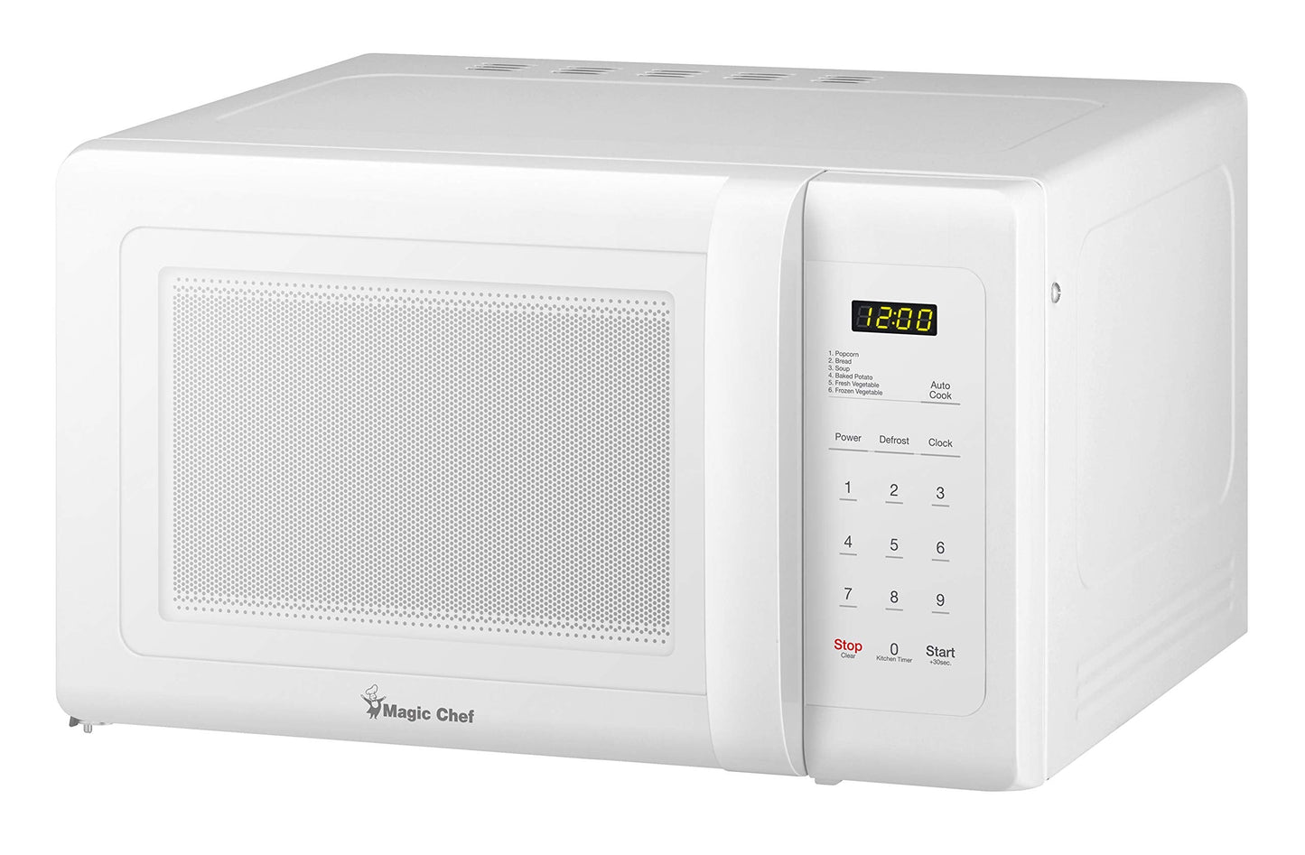0.9 Cu. Ft. 900W White Countertop Microwave Oven