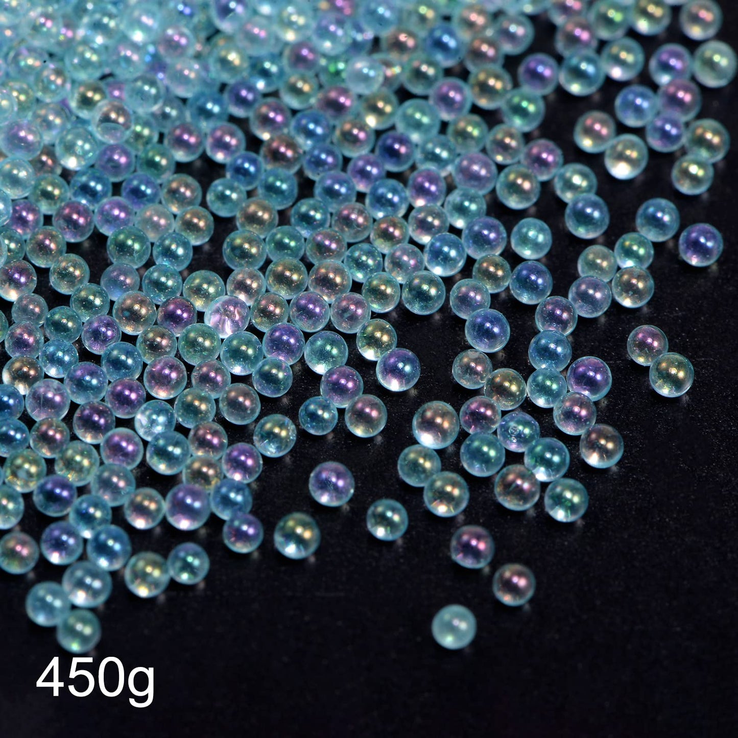 Light Blue Resin Bubble Beads for Jewelry and Craft Projects
