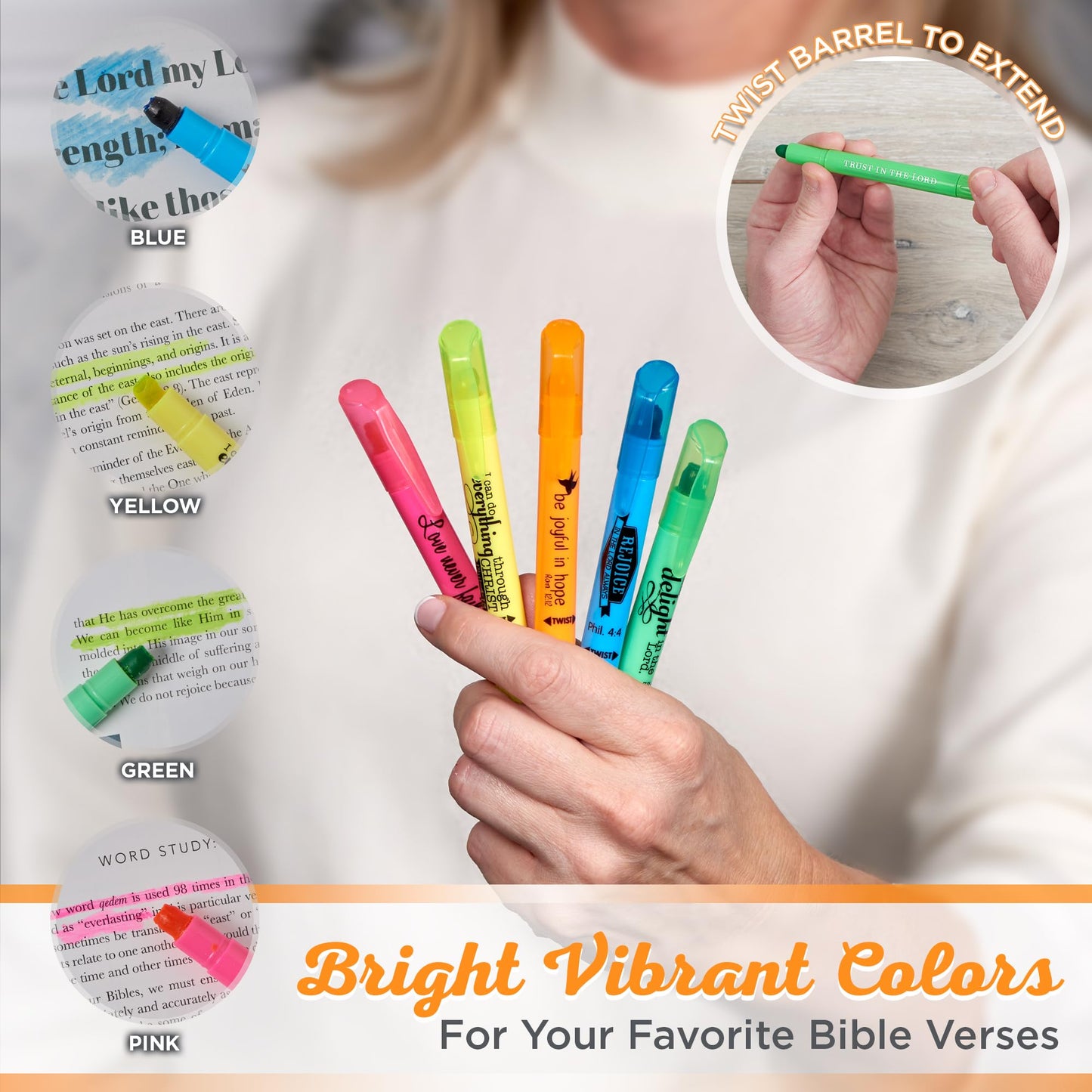 Multicolor Gel Bible Highlighter Set, 5 Pack