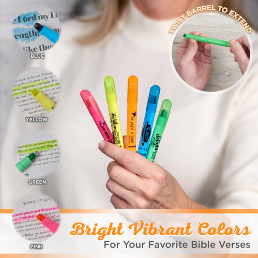 Multicolor Gel Bible Highlighter Set, 5 Pack