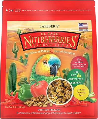 Nutri-Berries Bird Food for Parrots, 3 lb