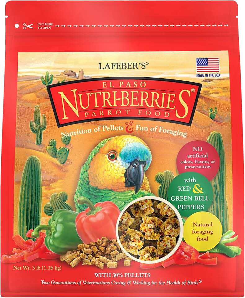 Nutri-Berries Bird Food for Parrots, 3 lb