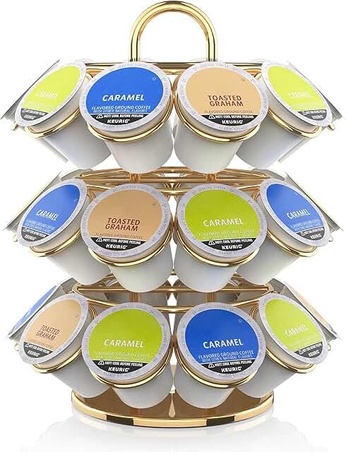 Gold Coffee Pod Storage Organizer for 27 Pods