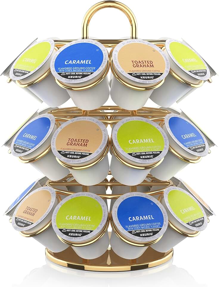 Gold Coffee Pod Storage Organizer for 27 Pods