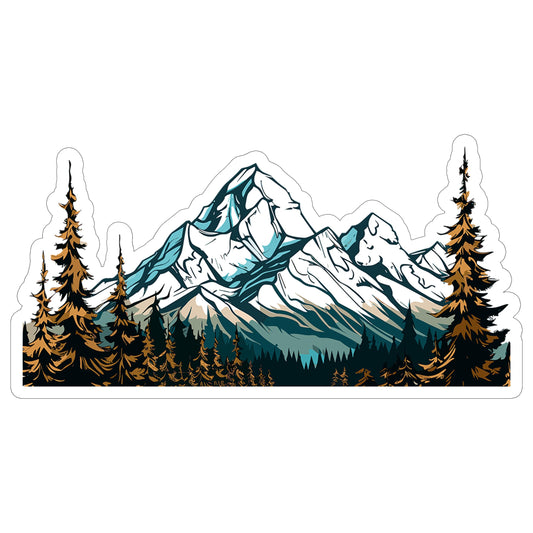 Mountain Range 4-Inch Outdoor Nature Sticker