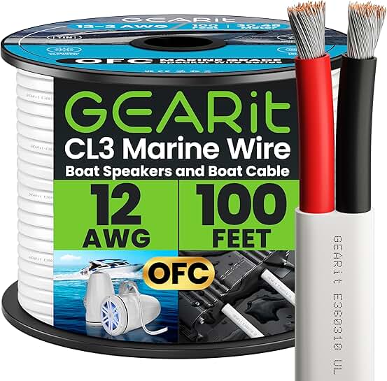 12 Gauge 100ft Speaker Wire for Indoor and Outdoor Use