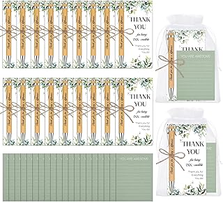 20 Employee Appreciation Gift Set with Pens Notes and Cards