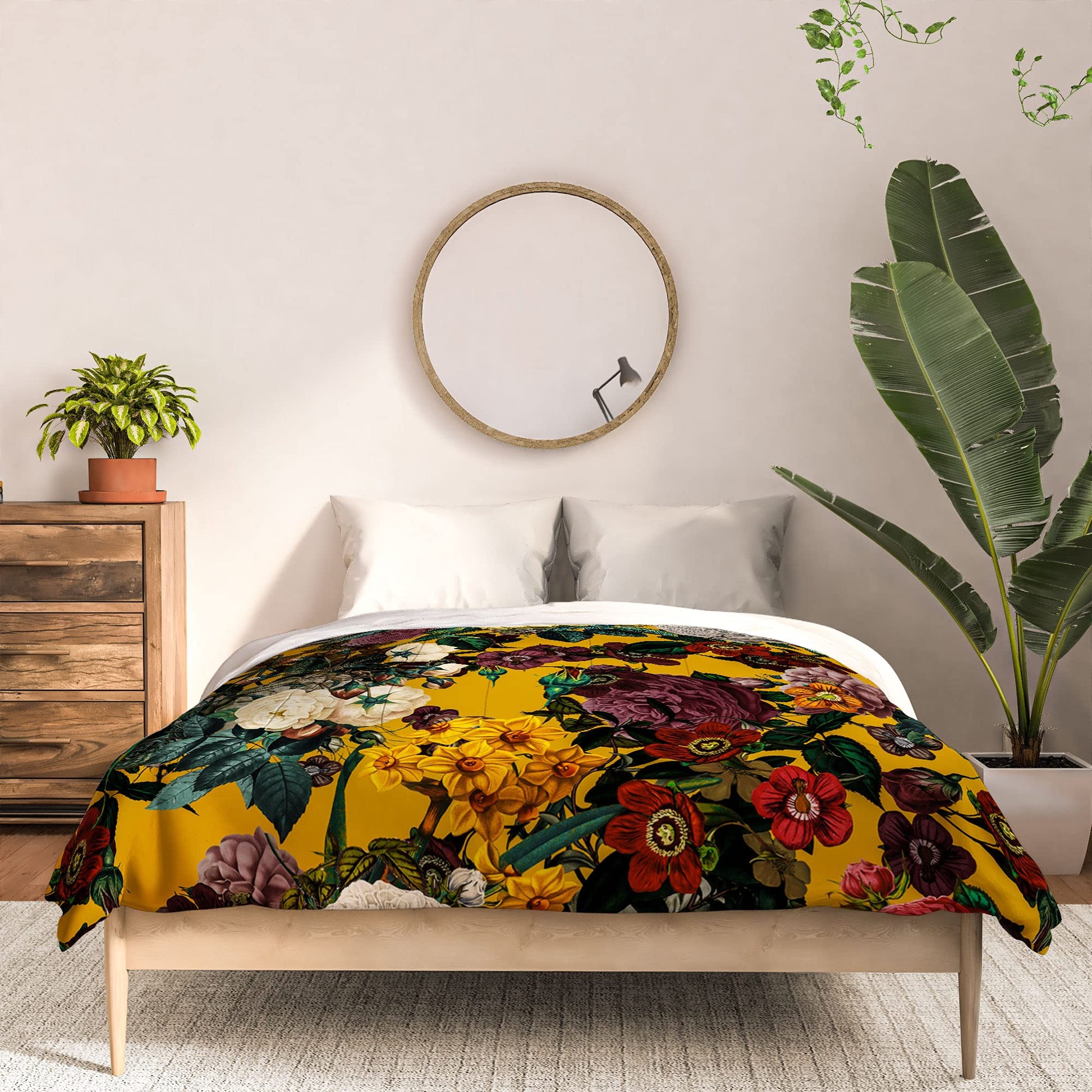 2021 Cotton Comforter, Queen, Burcu Korkmazyurek Exotic Garden V