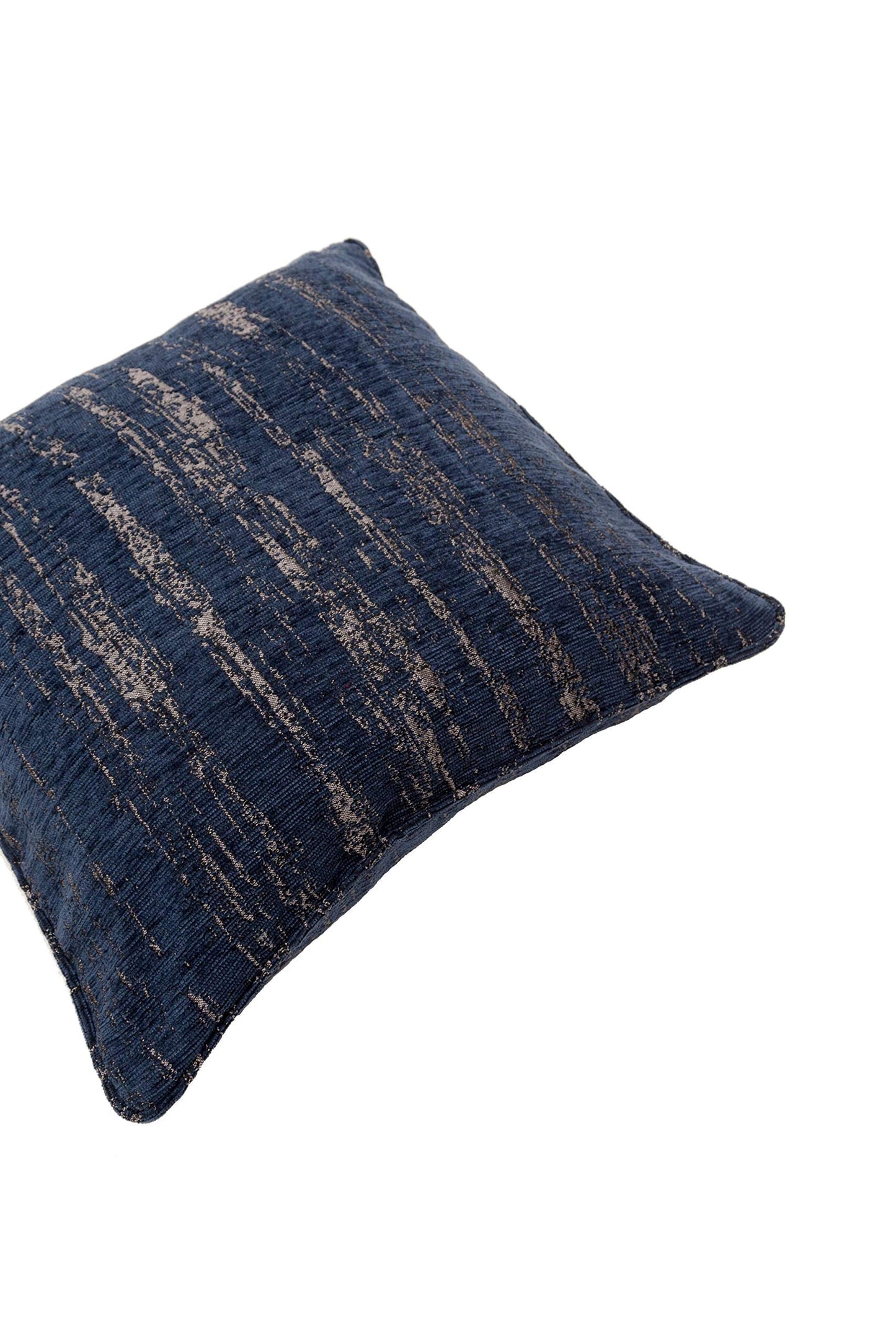 Navy Blue Textured Chenile Cushion Cover for Bedroom  Living Room Decor  43x43 cm  17x17 Inches