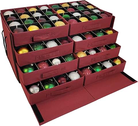 Vermont Christmas Ornament Storage Box with Dividers
