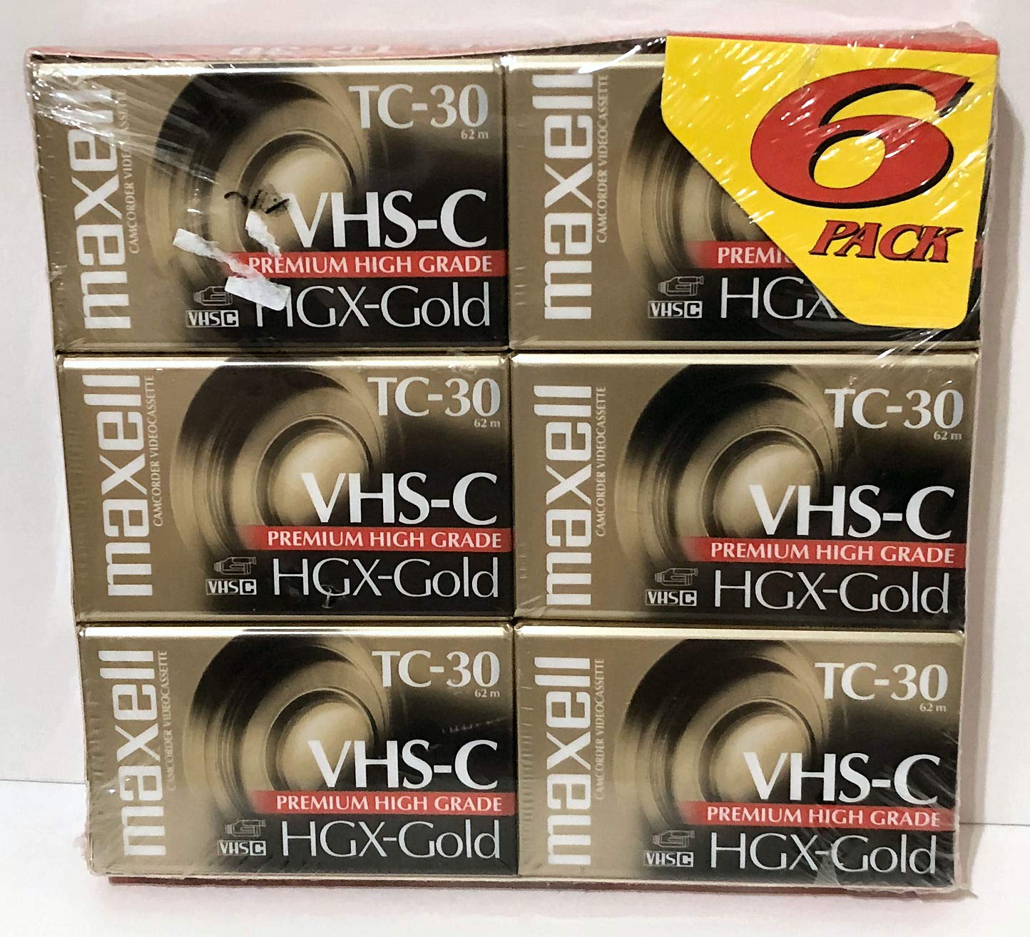 VHS-C Camcorder, HGX-Gold TC-30, 6-Pack