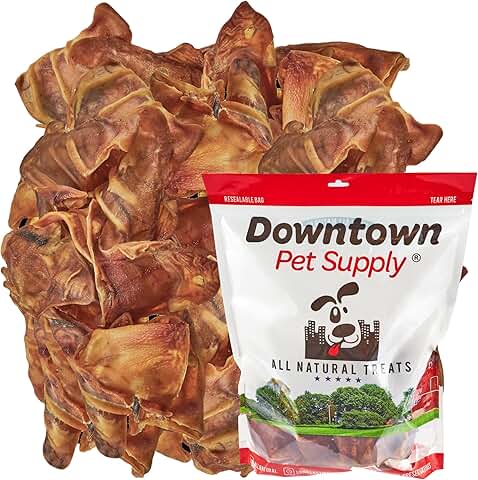 Jumbo Pig Ears Dog Chews for Healthy Coat and Heart