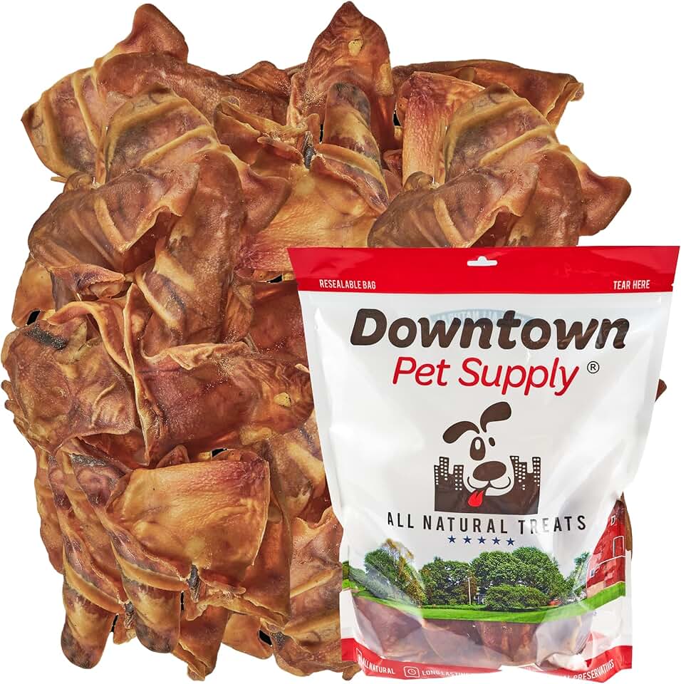 Jumbo Pig Ears Dog Chews for Healthy Coat and Heart
