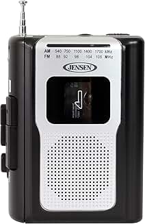 Retro Portable AM/FM Radio with Cassette Player