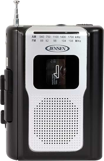 Retro Portable AM/FM Radio with Cassette Player
