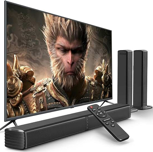 32-Inch 2.2CH Soundbar with Dual Subwoofers and Wall Mount