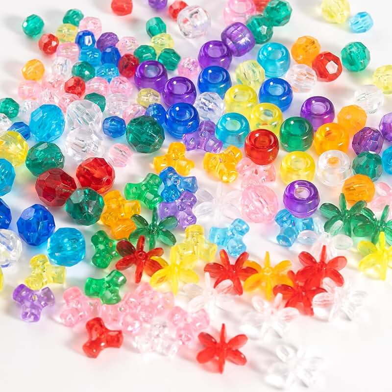 738 Pcs Acrylic Pony Beads for Jewelry Making