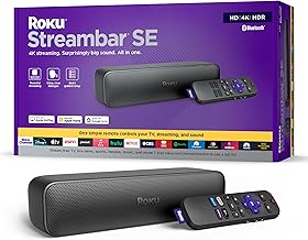 2-in-1 TV Soundbar with 4K/HD/HDR Streaming and Clear Dialogue