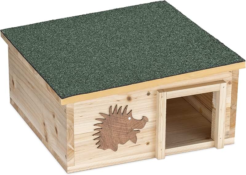 Wooden Hedgehog House for Hiding and Sleeping