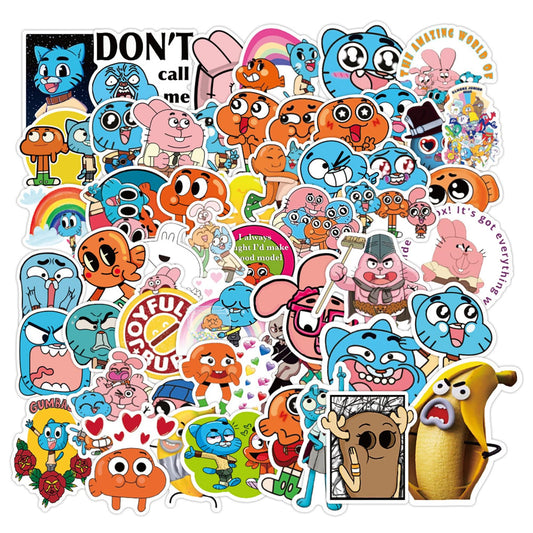 50 Waterproof Gumball Stickers for Laptops and More