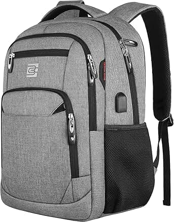 17 Inch Slim Water-Resistant Laptop Backpack with USB Port
