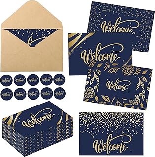 Set of 72 Welcome Cards with Envelopes and Stickers