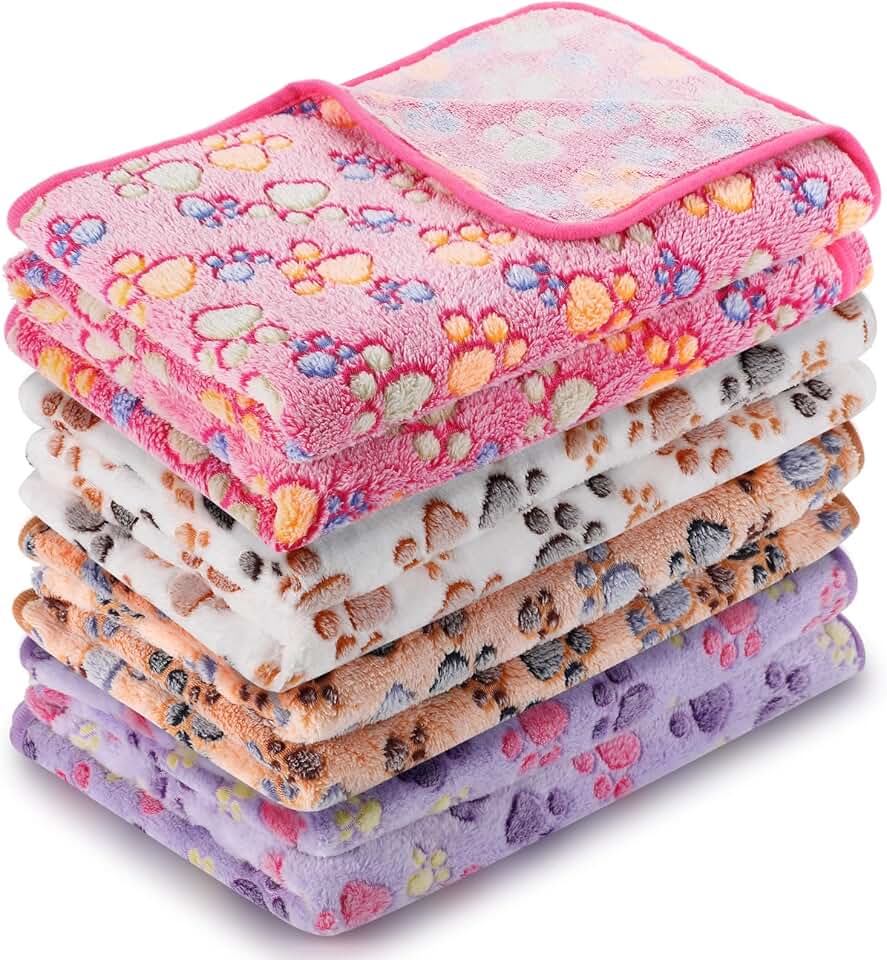 4-Piece Dog and Pet Blanket Set for Comfort