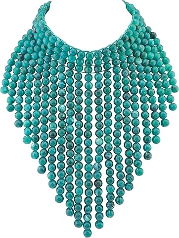 Boho African Beaded Layered Necklace for Women