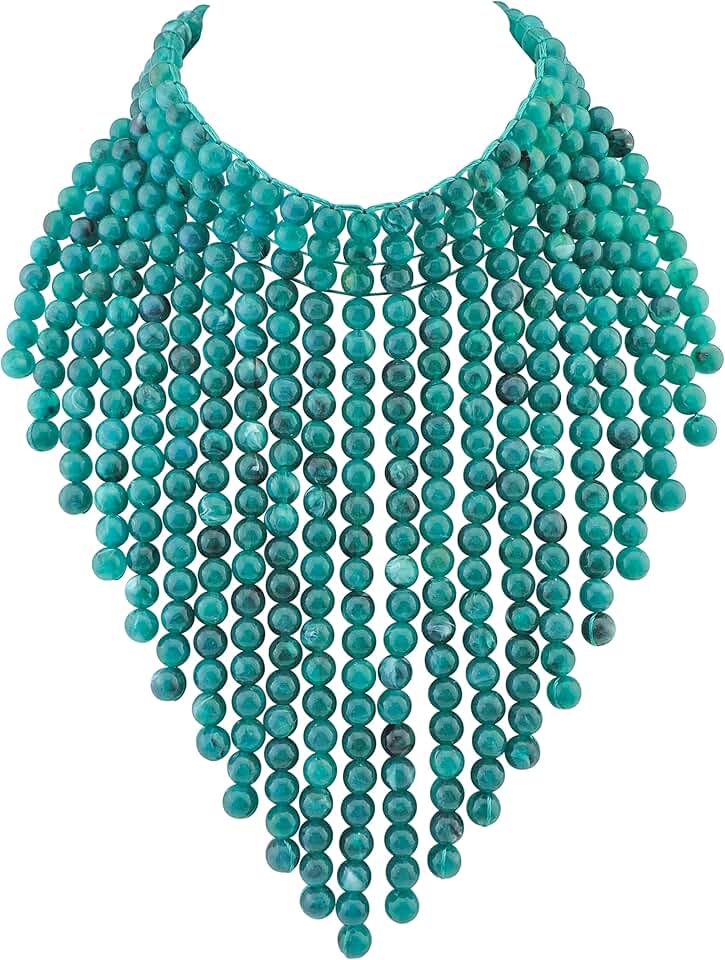 Boho African Beaded Layered Necklace for Women