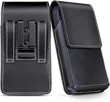 Leather Phone Holster with Belt Clip for iPhone and Galaxy