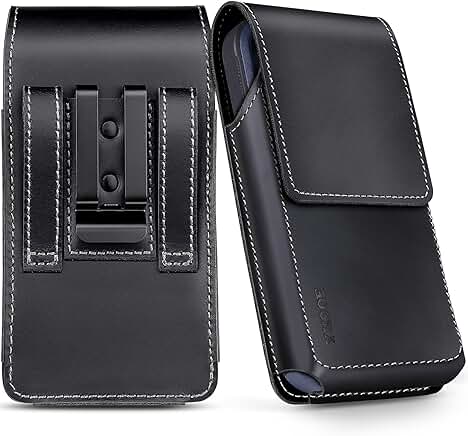 Leather Phone Holster with Belt Clip for iPhone and Galaxy