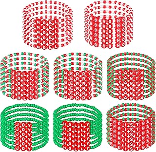 48 Christmas Beaded Bracelets for Women Gift Set