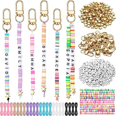 4948-Piece Clay Bead Keychain Making Kit