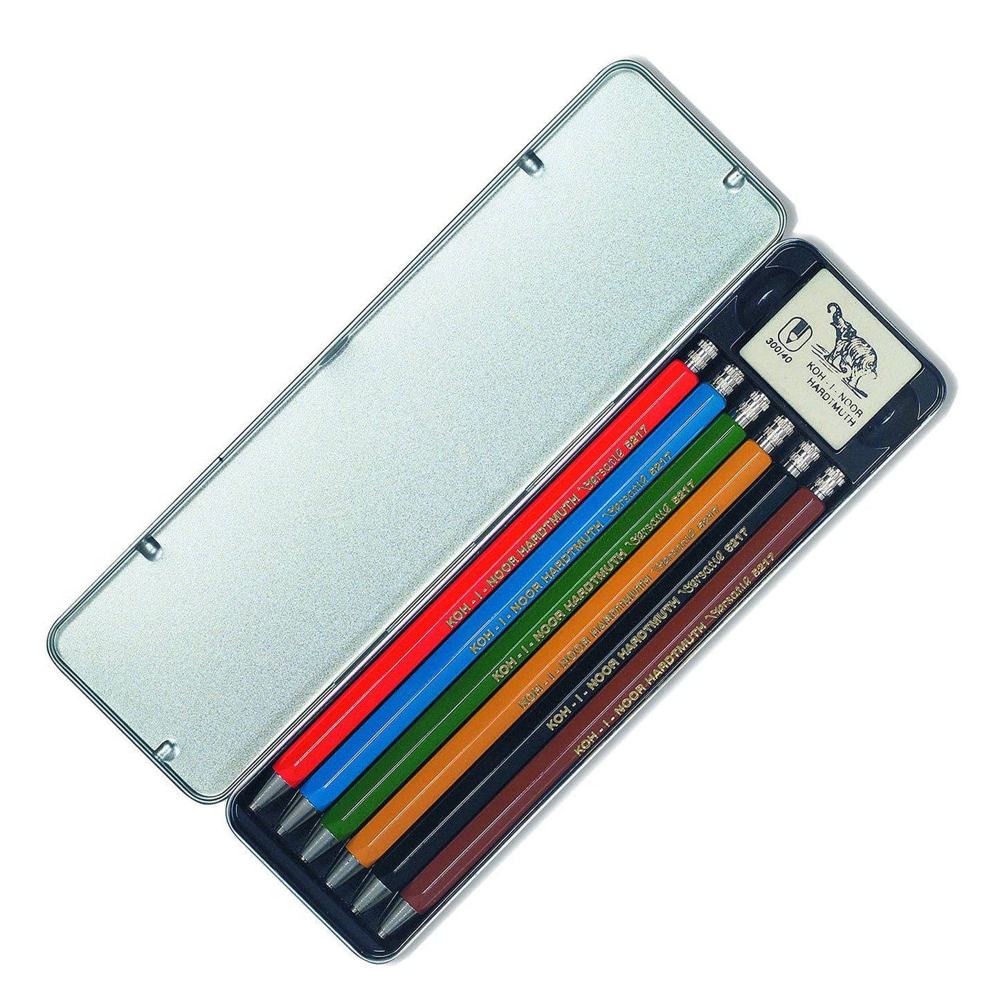 Set of 6 colorful mechanical pencils