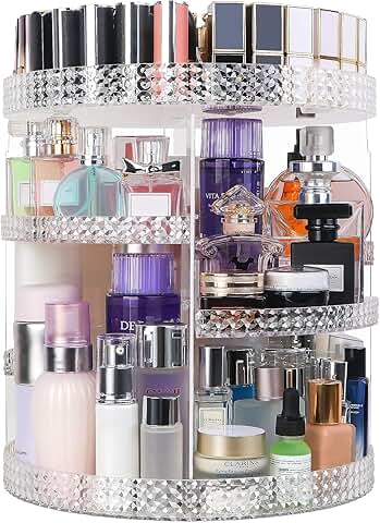 Large 360° Rotating Makeup and Perfume Organizer