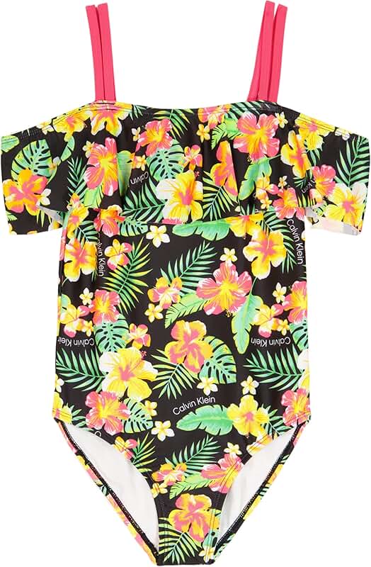 Girls' Two-Piece Swimsuit with Sun Protection