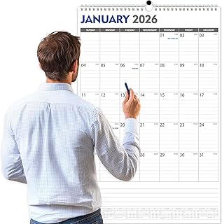 Large 2026-2027 Wall Calendar, 20"x30" Vertical Planner