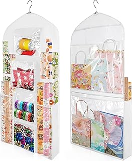 Large White Double-Sided Gift Wrap Storage Bag