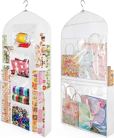 Large White Double-Sided Gift Wrap Storage Bag
