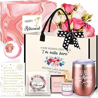 Retirement Gift Set for Women with Tumbler and Tote
