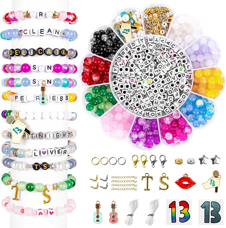 Friendship Bracelet Making Kit with Beads and Charms