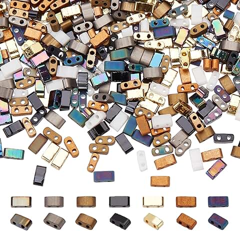 800 Pcs 8 Style Glass Seed Beads for Jewelry Making